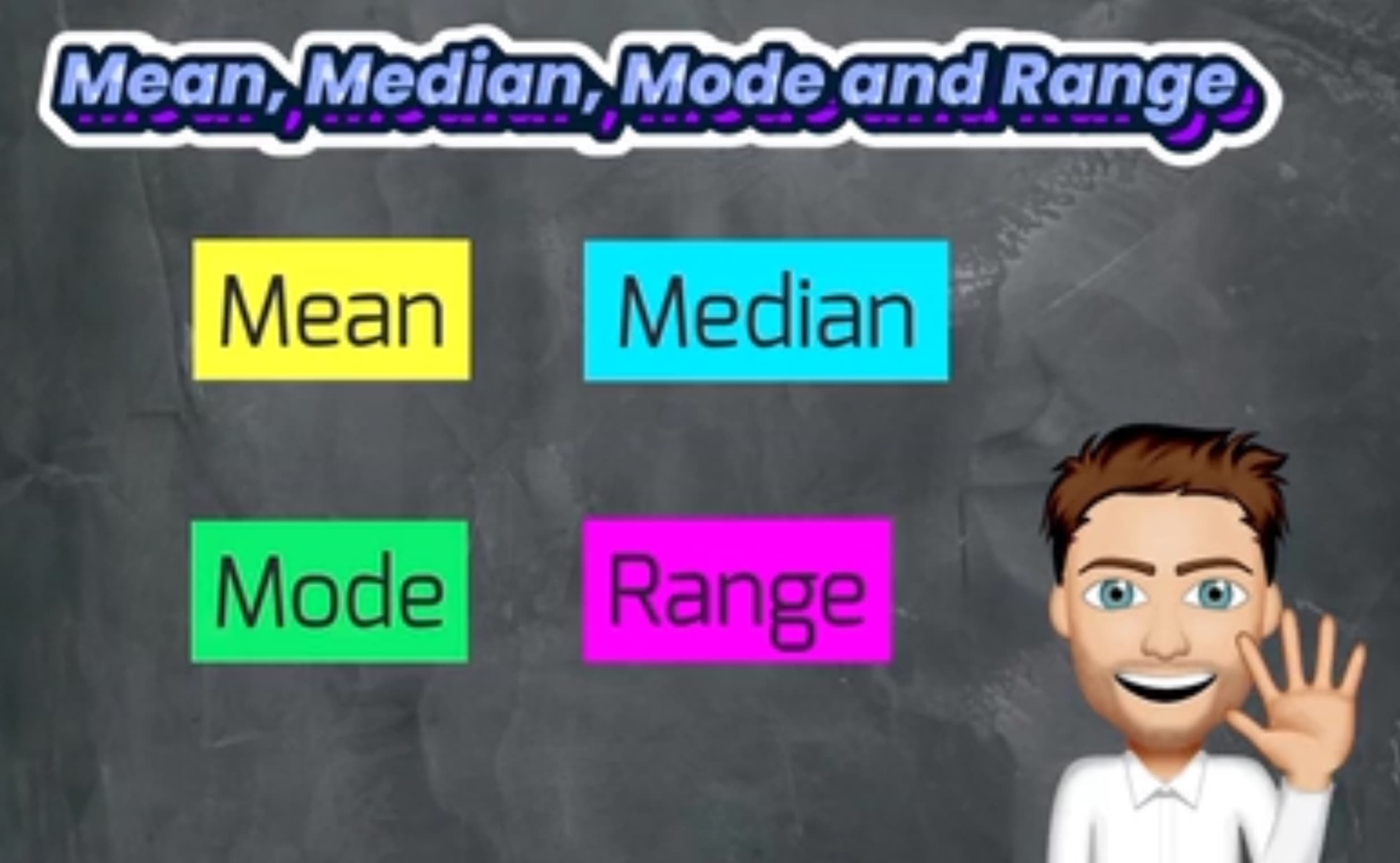 #4. Finding Mean, Median, Mode and Range