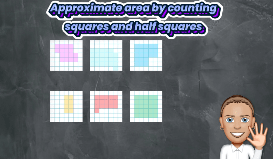#11. Approximate Area by Counting Squares and Half Squares / Partial Squares